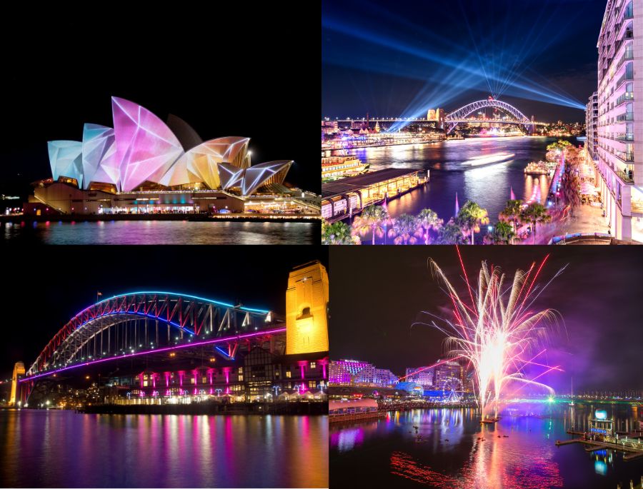 Vivid Sydney là lễ hội ánh sáng lớn nhất và đẹp nhất ở khu vực nam bán cầu với những màn trình diễn đẹp mắt