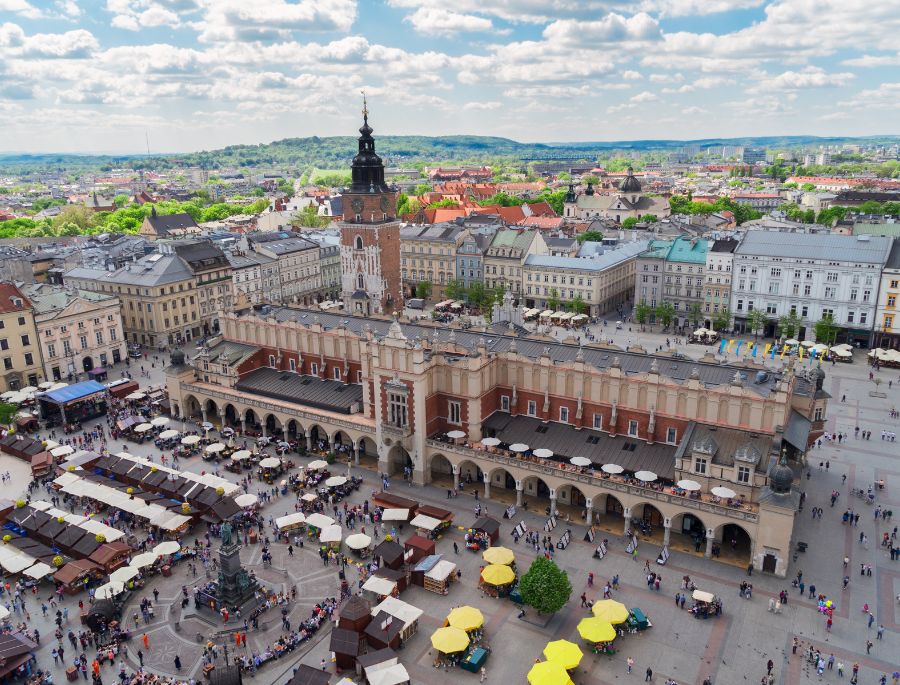 Quảng trường Old Market nhìn từ trên cao