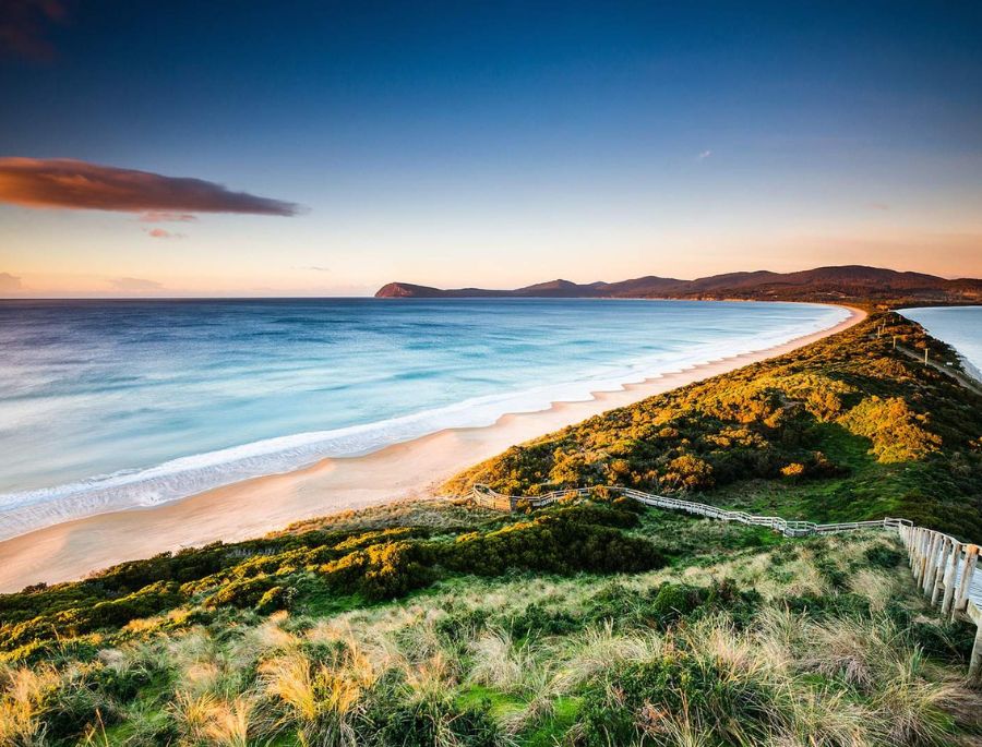 Đảo Bruny mỗi khi khung cảnh hoàng hôn buông xuống