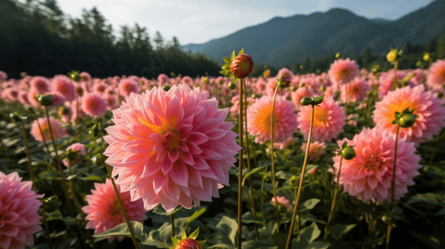 Nhật Bản mùa thu như khoác lên mình chiếc áo mới với những cánh đồng hoa thược dược rực rỡ sắc màu