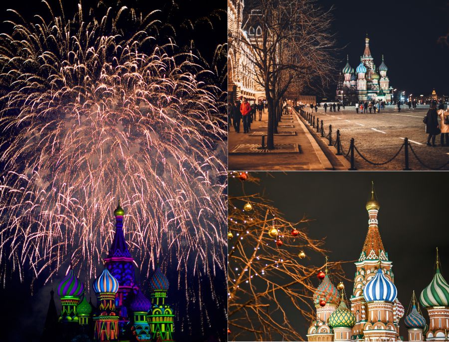 Một số các lễ hội lớn của nước Nga được tổ chức tại khuôn viên Nhà thờ Thánh Basil