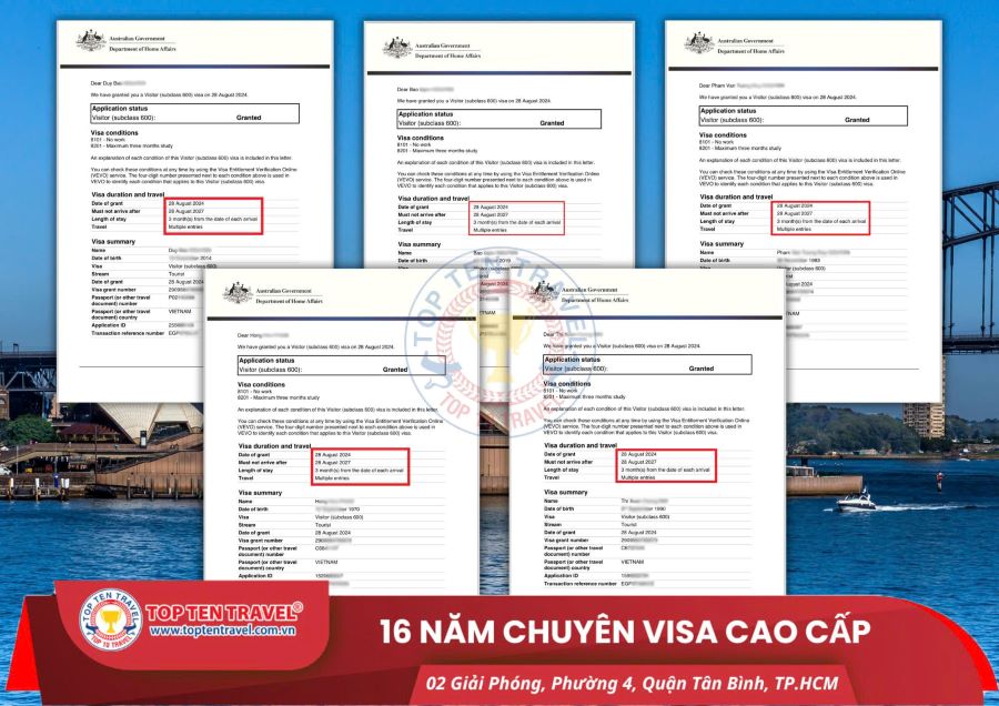 Top Ten Travel sở hữu hơn 16 năm kinh nghiệm trong lĩnh vực xin visa Úc