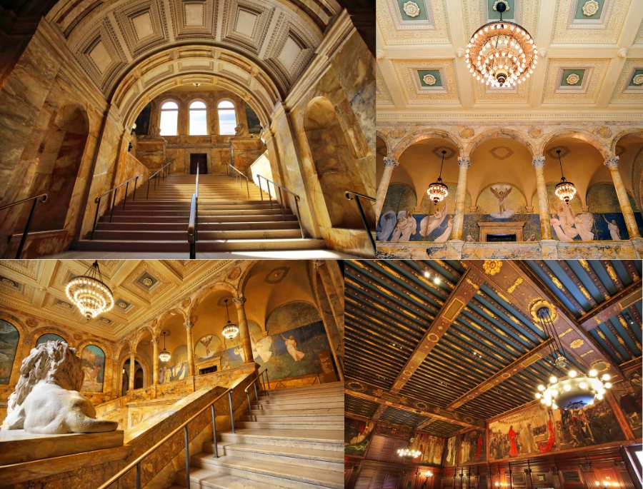 Thư viện có không gian san trọng tựa như một tòa lâu đài cổ tích