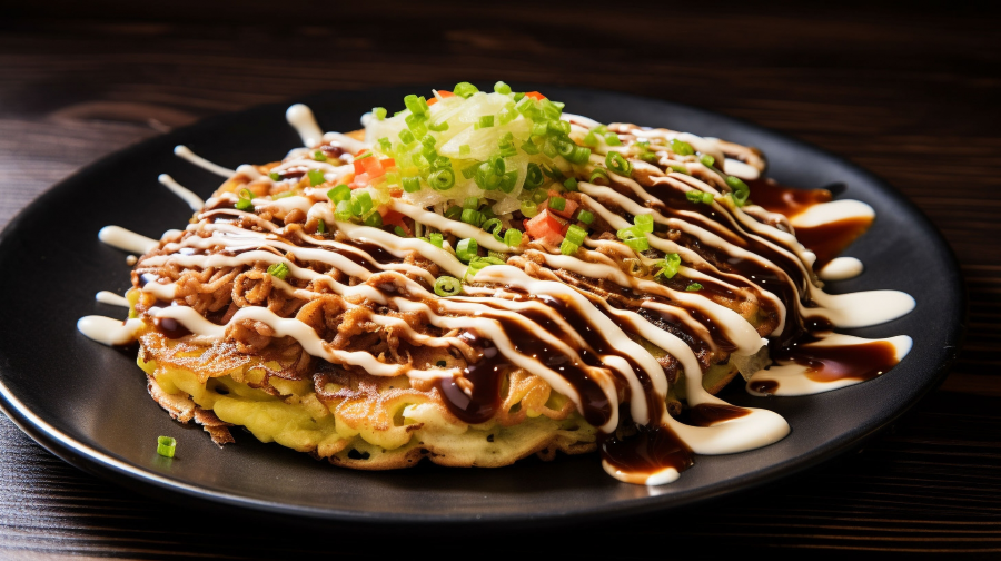 Okonomiyaki kiểu Kansai, được xem là 