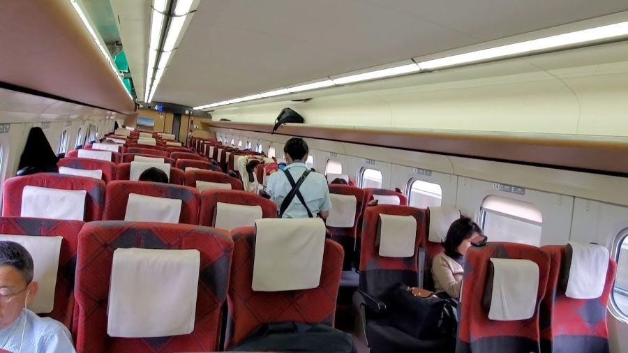 Loại ghế tự do trên tàu Shinkansen