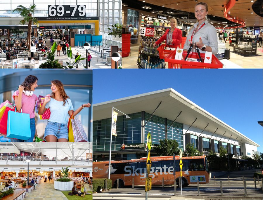 Các cửa hàng được bố trí xung quanh khu vực sảnh chính nên du khách có thể dễ dàng mua sắm