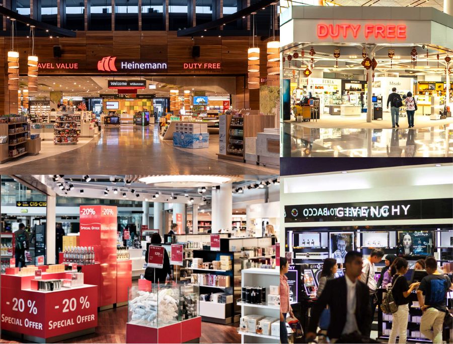 Các cửa hàng tại khu vực miễn thuế tại úc vô cùng đa dạng
