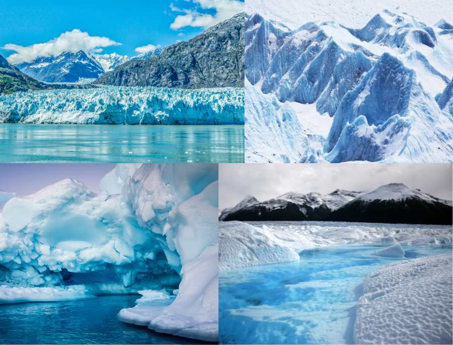 Các dòng sông băng tại Châu Âu chủ yếu xuất hiện vào mùa đông