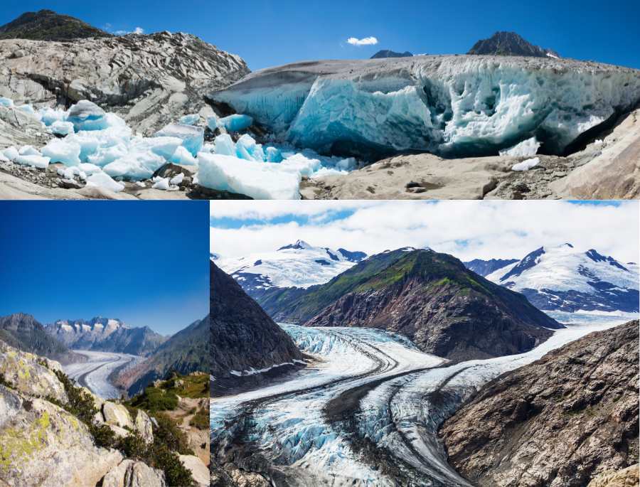 Sông băng Aletsch Glacier là một trong những kỳ quan thiên nhiên hùng vĩ nhất của dãy Alps 