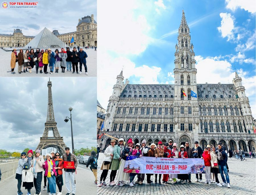 Đoàn khách nhà Top Ten Travel trong hành trình tour Đức - Hà Lan - Bỉ - Pháp – Thụy Sĩ 