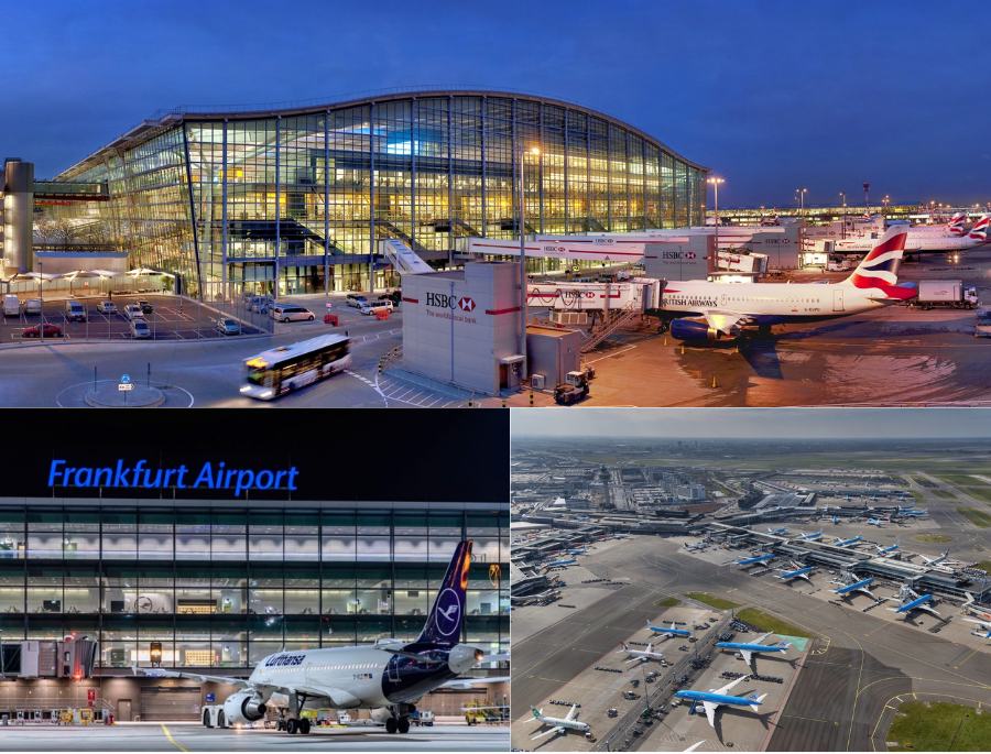 Các sân bay Châu Âu có kích thước rộng lớn với kiến trúc vô cùng ấn tượng