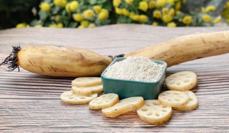 Tinh bột củ sen có tác dụng thanh nhiệt cơ thể, hỗ trợ giải độc và dễ tiêu hóa