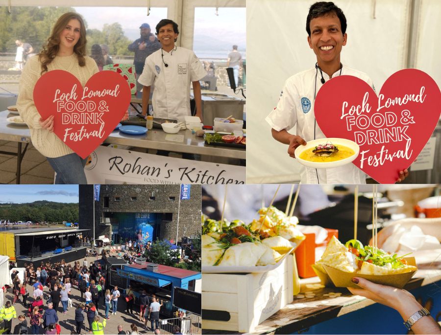 Lễ hội được tổ chức tại bờ biển xinh đẹp của hồ Loch Lomond với rất nhiều món ăn thơm ngon