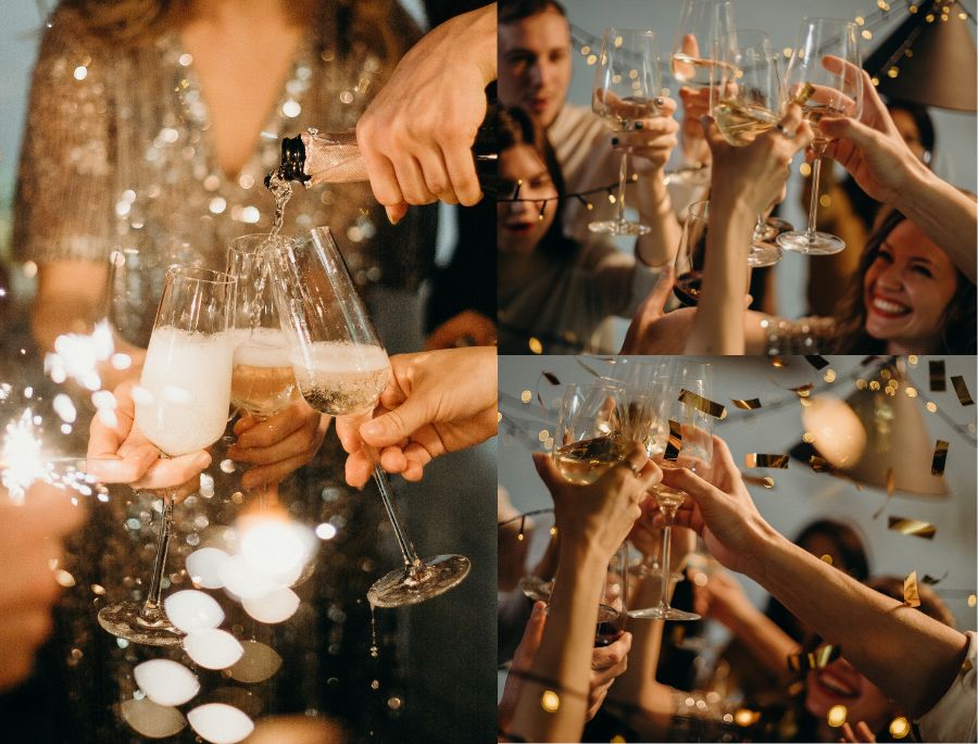 Hãy cùng nâng ly rượu vang, hòa cùng tiếng nhạc sôi động để cảm nhận không khí vui tươi của lễ hội nhé