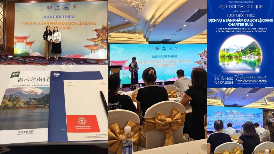 Buổi hội thảo là cầu nối để Top Ten Travel có thể tiếp cận thêm các dòng tour mới lạ tại Lệ Giang Cổ Trấn