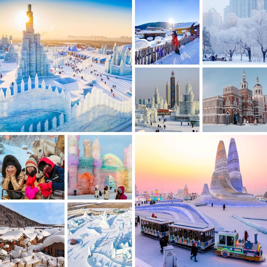 Vào mùa đông, Cáp Nhĩ Tân tựa như 1  thành phố băng siêu đẹp, siêu ảo diệu