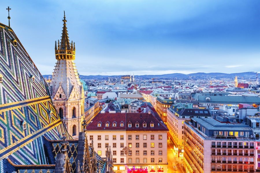 Thành phố hoàng gia Vienna sở hữu lối kiến trúc độc đáo và tinh tế
