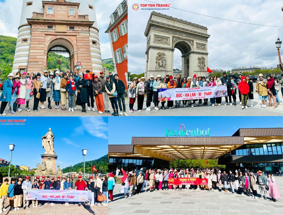 Đoàn khách Top Ten Travel trong hành trình tour Đức - Hà Lan - Bỉ - Pháp