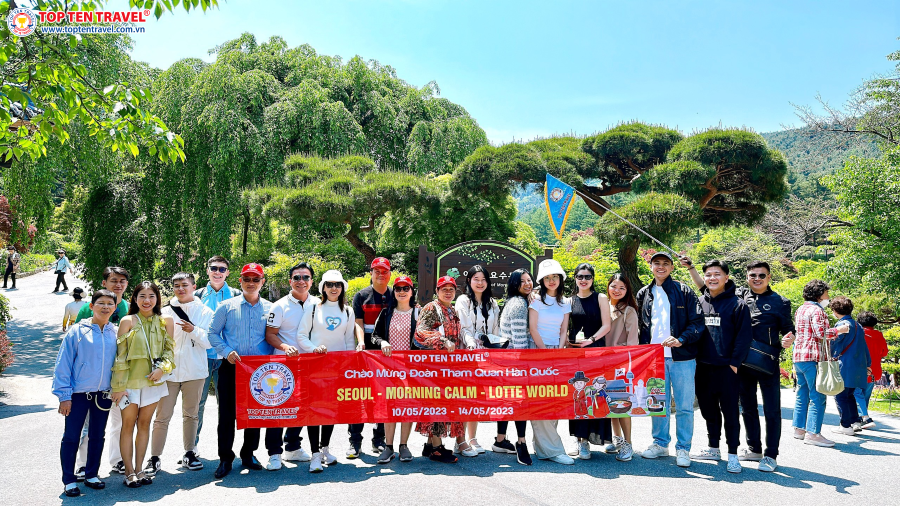 Đoàn Khách Top Ten Travel khám phá Morning Calm - Khu vườn đẹp nhất Hàn Quốc
