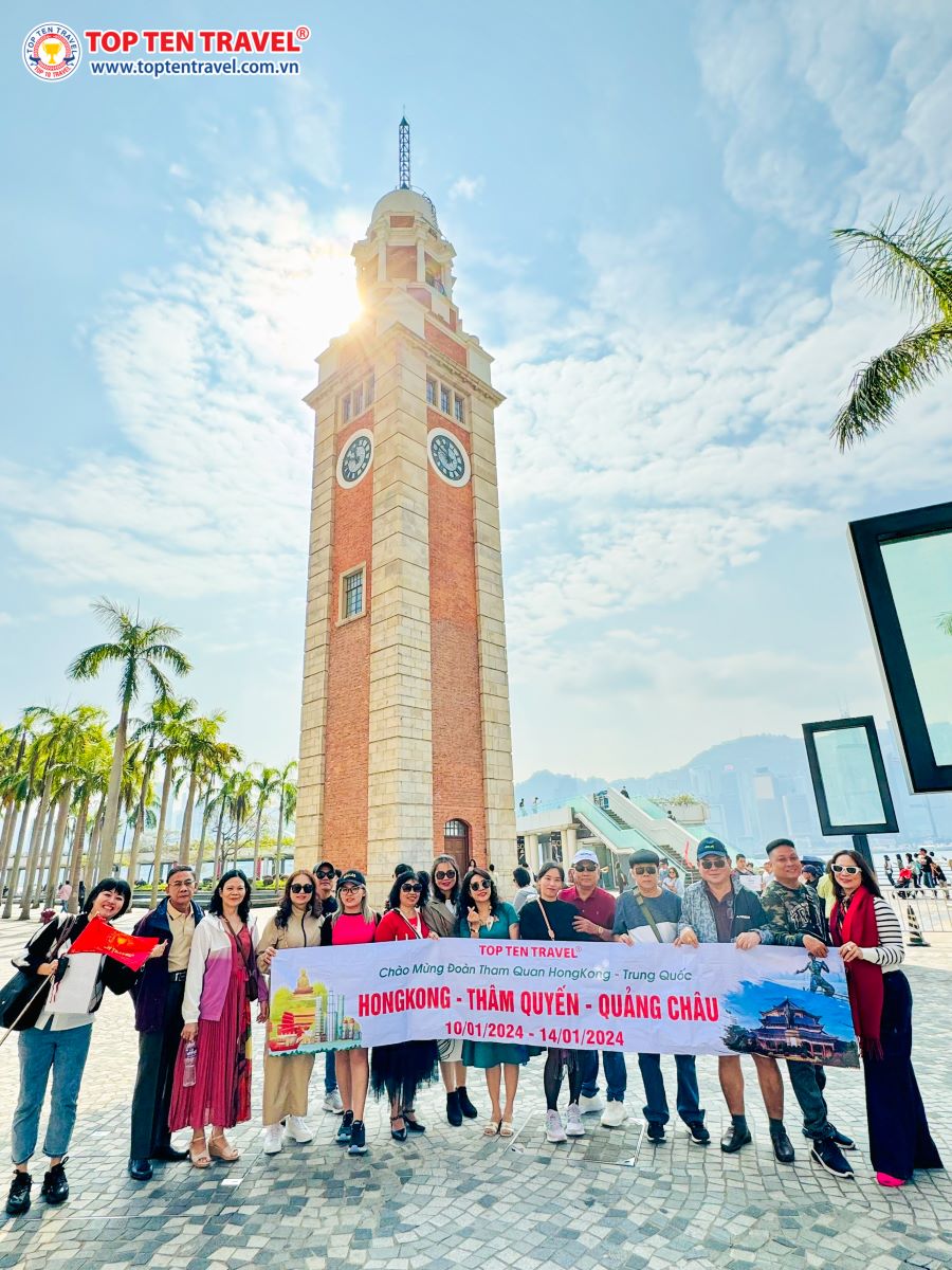 Đoàn khách Top Ten trong Tour Hong Kong: Hong Kong - Quảng Châu - Thâm Quyến