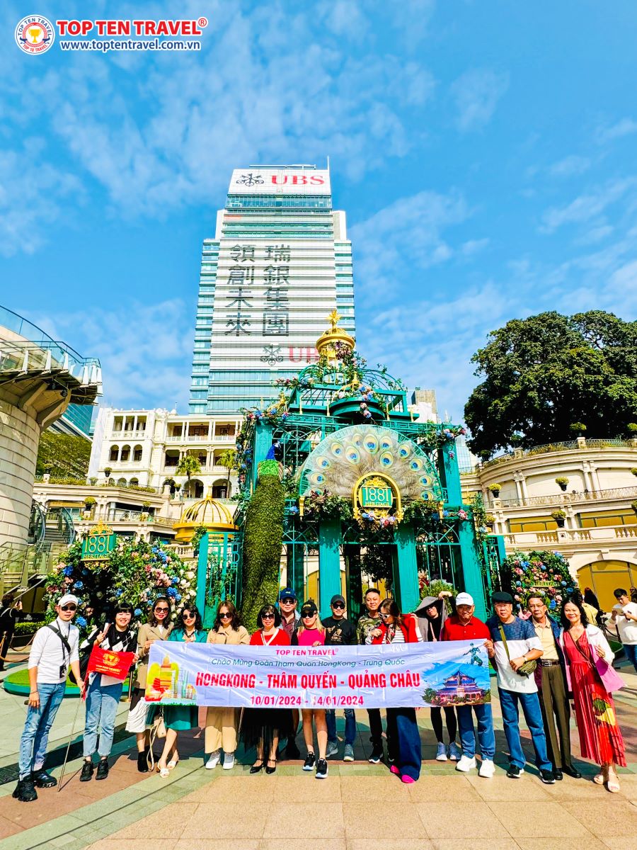 Đoàn khách Top Ten trong Tour Hong Kong: Hong Kong - Quảng Châu - Thâm Quyến