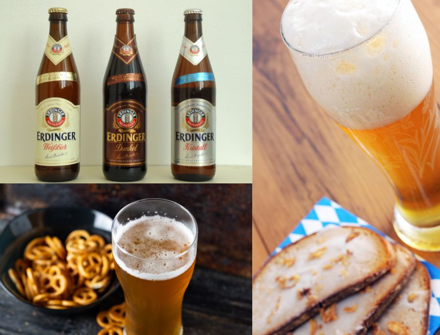 Bia Erdinger Weissbier có màu vàng óng ả và là loại bia có thương hiệu lâu đời tại Đức