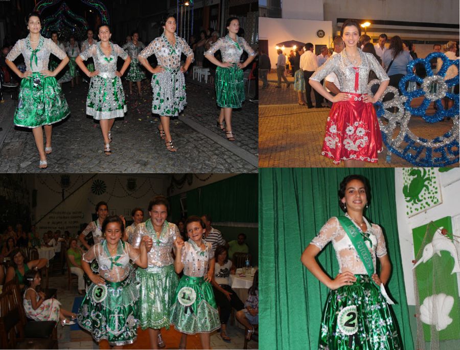 Bộ trang phục Tricana poveira có kiểu dáng đơn giản với áo ren, chân váy sặc sỡ