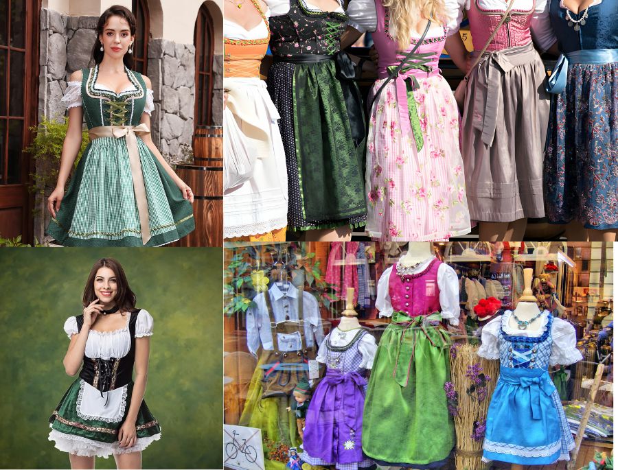 Bộ trang phục Dirndl gây ấn tượng với kiểu dáng đơn giản nhưng vô cùng thời thượng