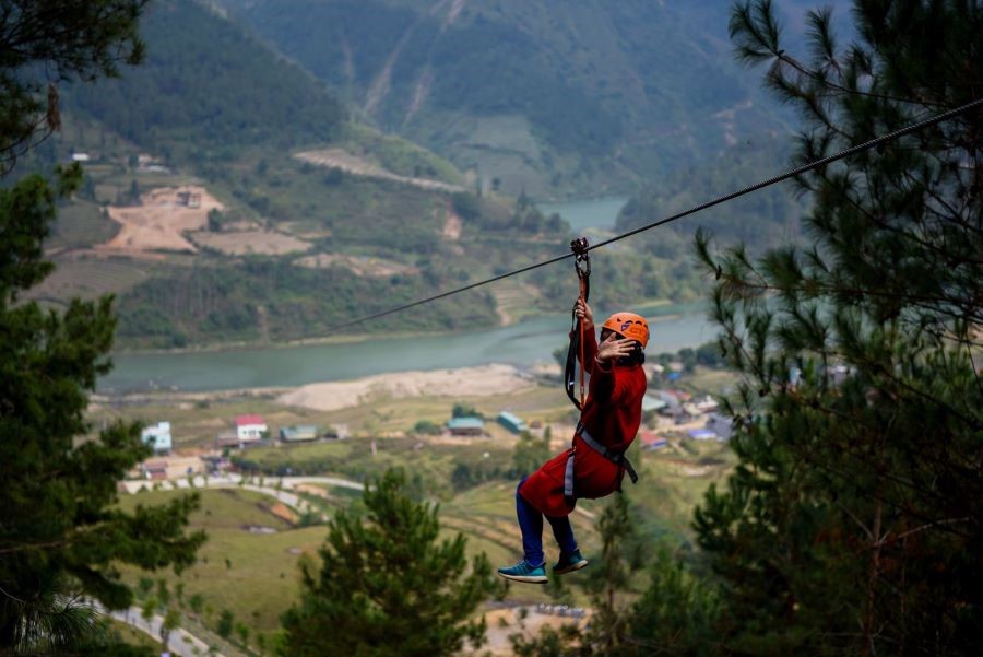 Trải nghiệm tuyến zipline tại Mù Cang Chải