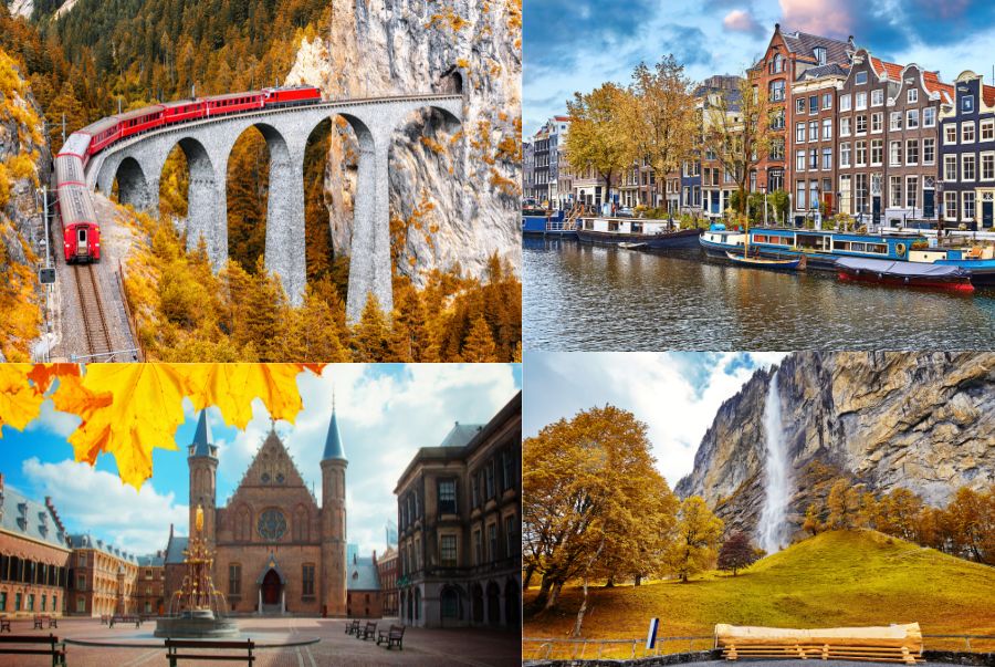 Khung cảnh thiên nhiên rực rỡ và kỳ vĩ như vào mùa thu