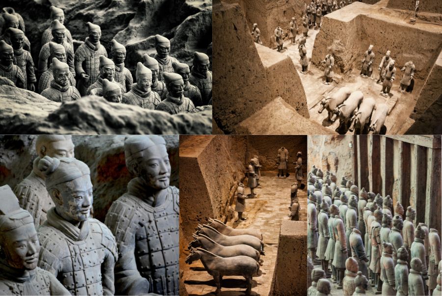 Đội quân đất nung sở hữu các chi tiết ấn tượng tựa như người và vật thật