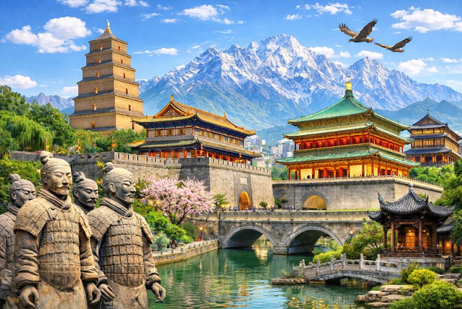 Tây An sở hữu vô số các địa điểm du lịch nổi tiếng