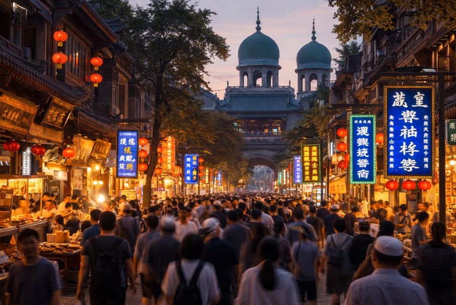 Sự nhộn nhịp tại khu phố hồi giáo Tây An