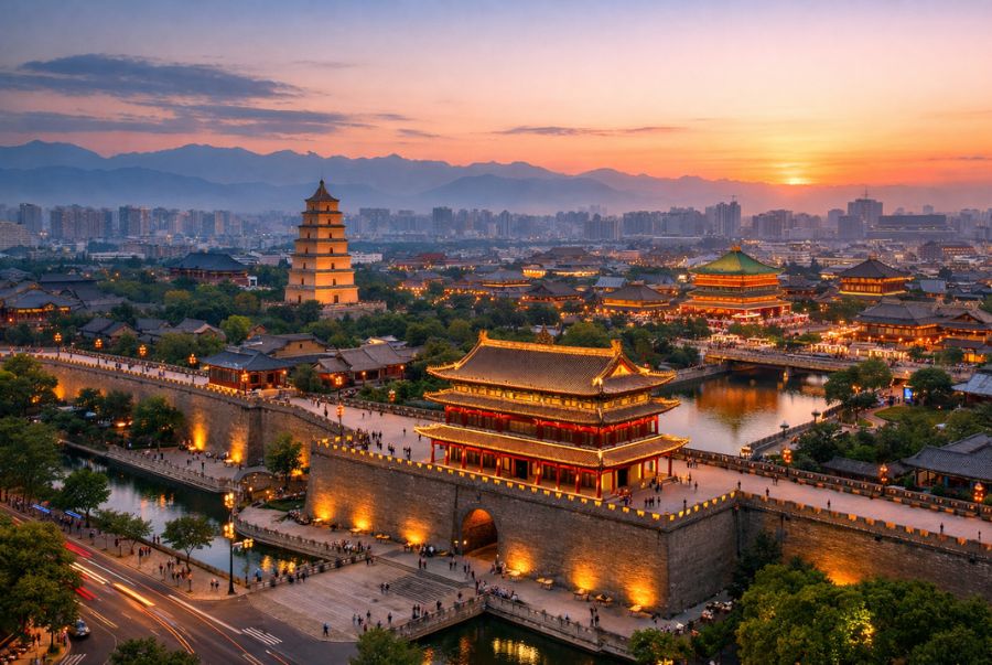 Toàn cảnh vẻ đẹp cổ kính với lịch sử lâu đời tại Tây An