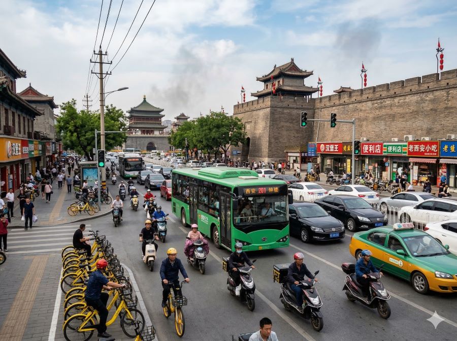 Hệ thống giao thông tại Tây An được đánh giá là hiện đại và đa dạng