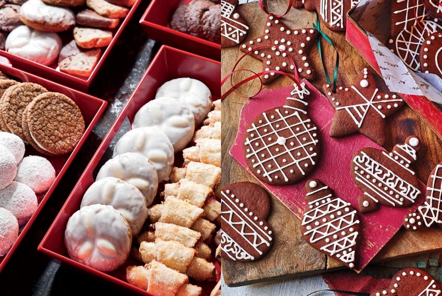Những chiếc bánh gừng Lebkuchen truyền thống vô cùng bắt mắt trong dịp lễ Giáng Sinh Đức